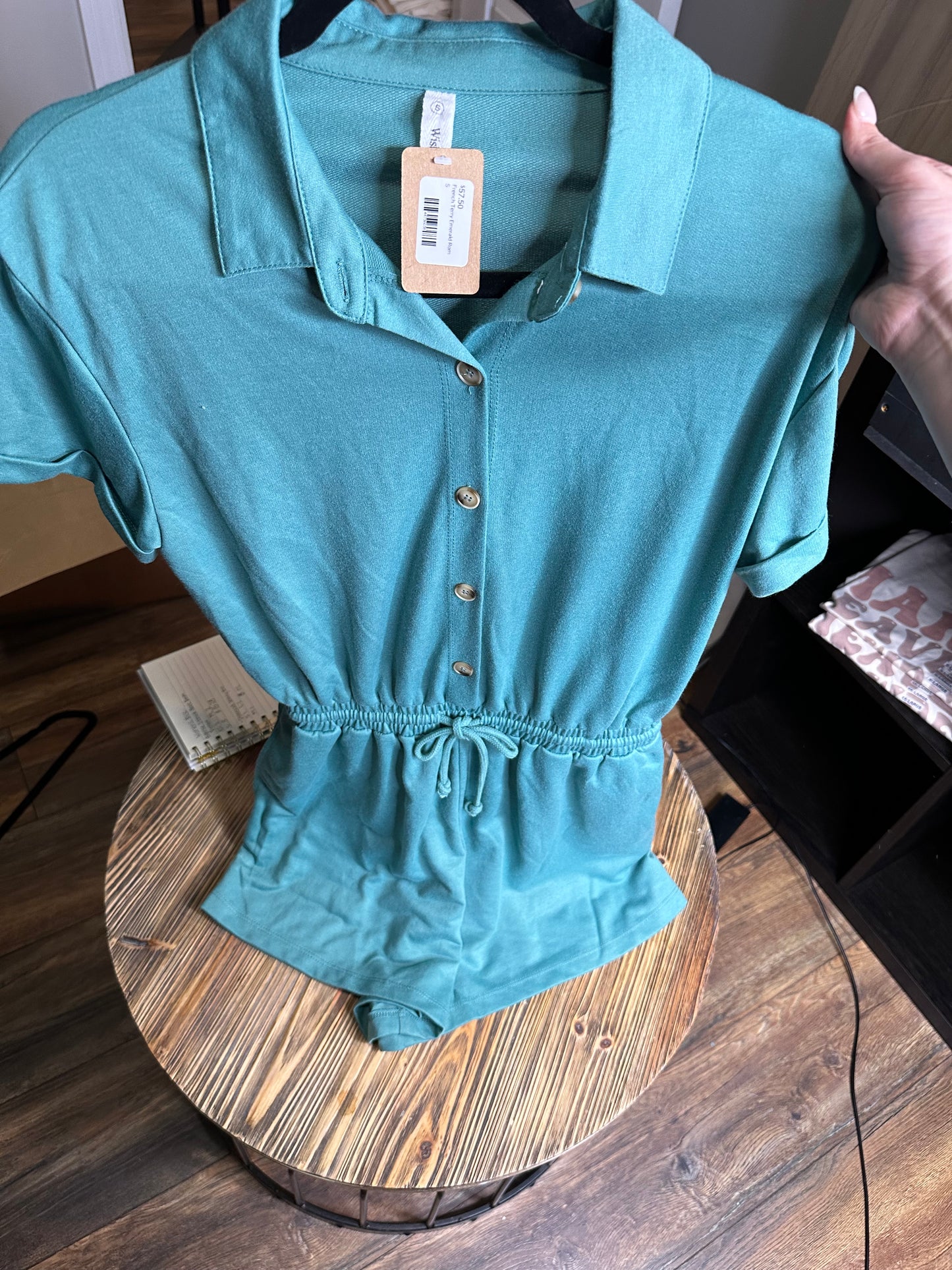 French Terry Emerald Romper