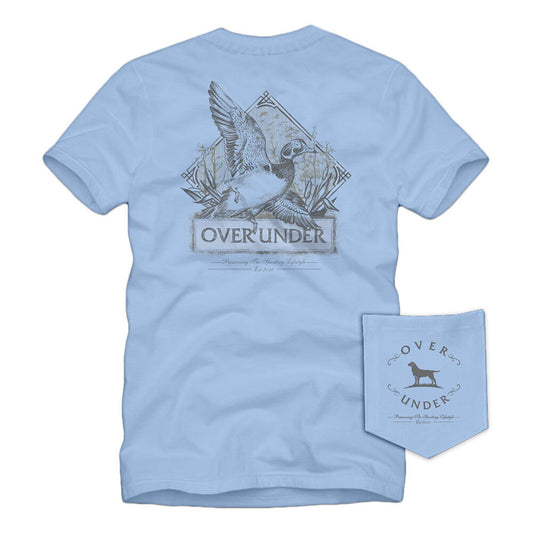Wood Duck Short Sleeve Tee in Sky Blue by Over Under